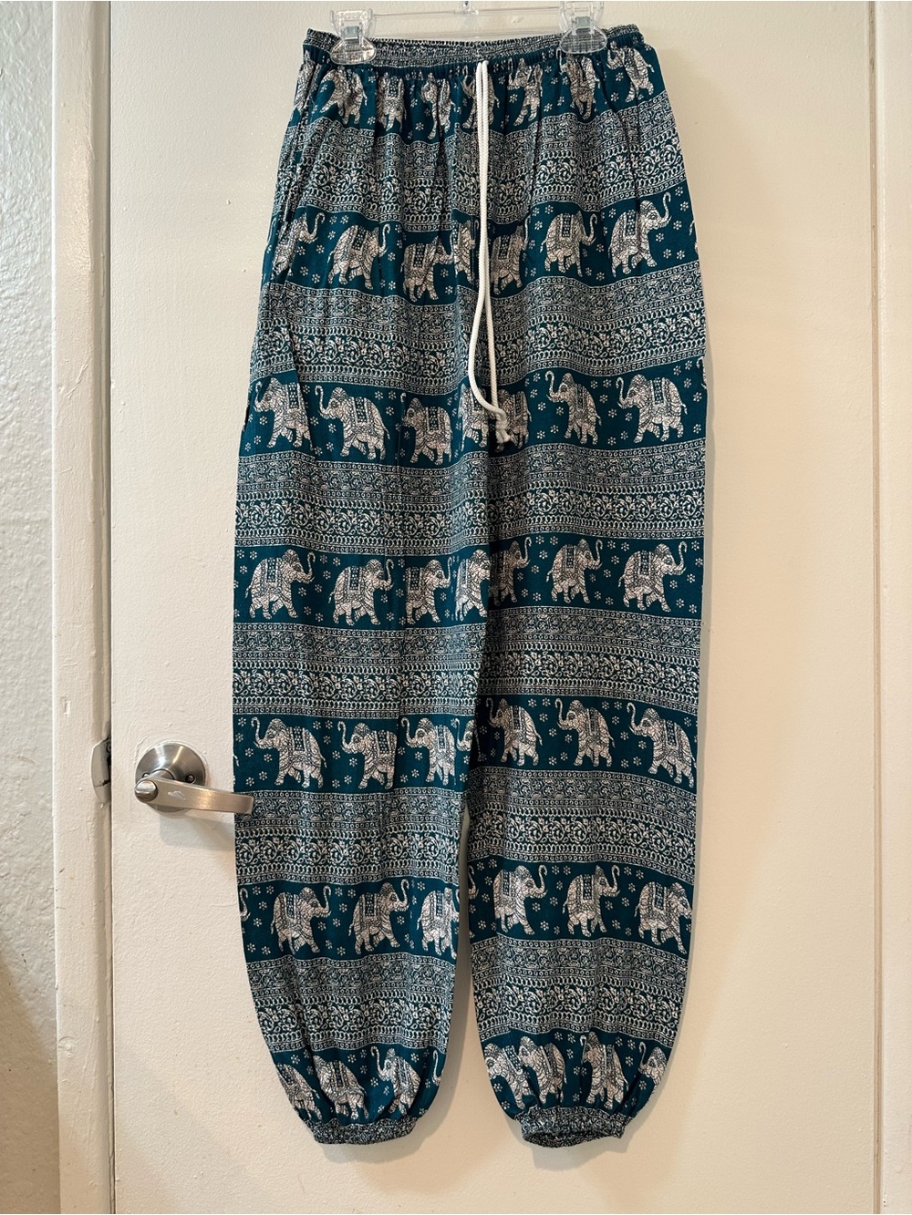 Elephant Print Teal Lounge Pants